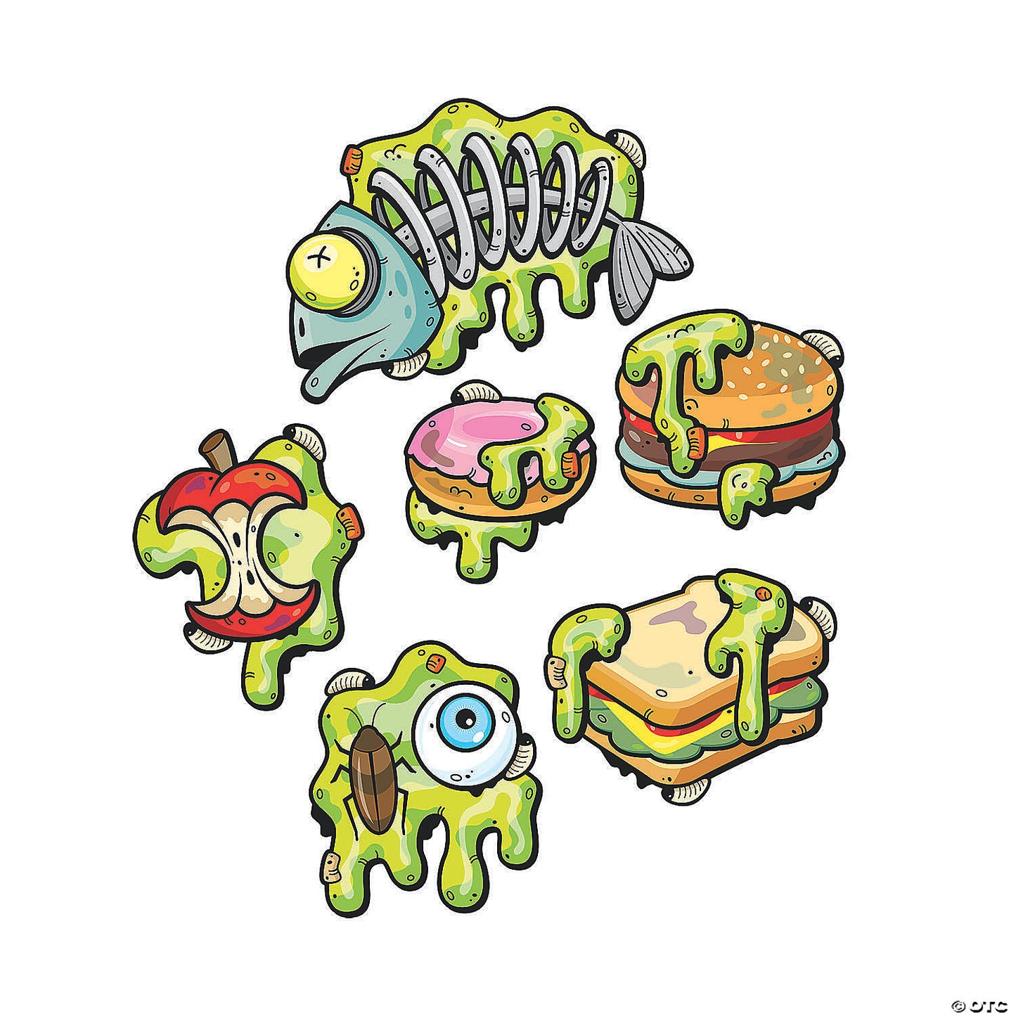Jumbo Gross Slime Cutouts - 6 Pc.