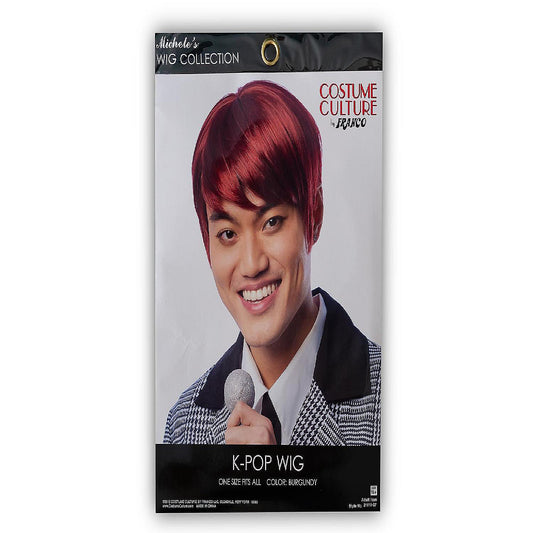 K-Pop Adult Costume Wig Cosplay, Costume, & Leisure Wig Red Hair Color