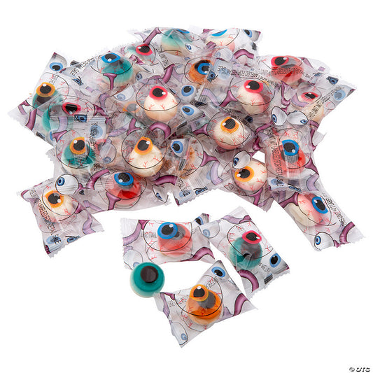 7 oz. Gummy Eyeballs Assorted Fruit-Flavored Halloween Candy - 40 Pc. | USA Decoration®