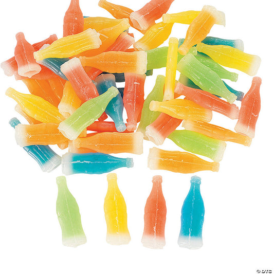 1 lb. Classic Wax Bottles Green, Yellow, Red Blue Liquid Candy - 50 Pc. | USA Decoration®
