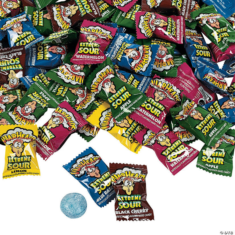 1 Lb. Bulk WarHeads™ Sour Fruit Flavors Hard Candy - 117 Pc. | USA Decoration®