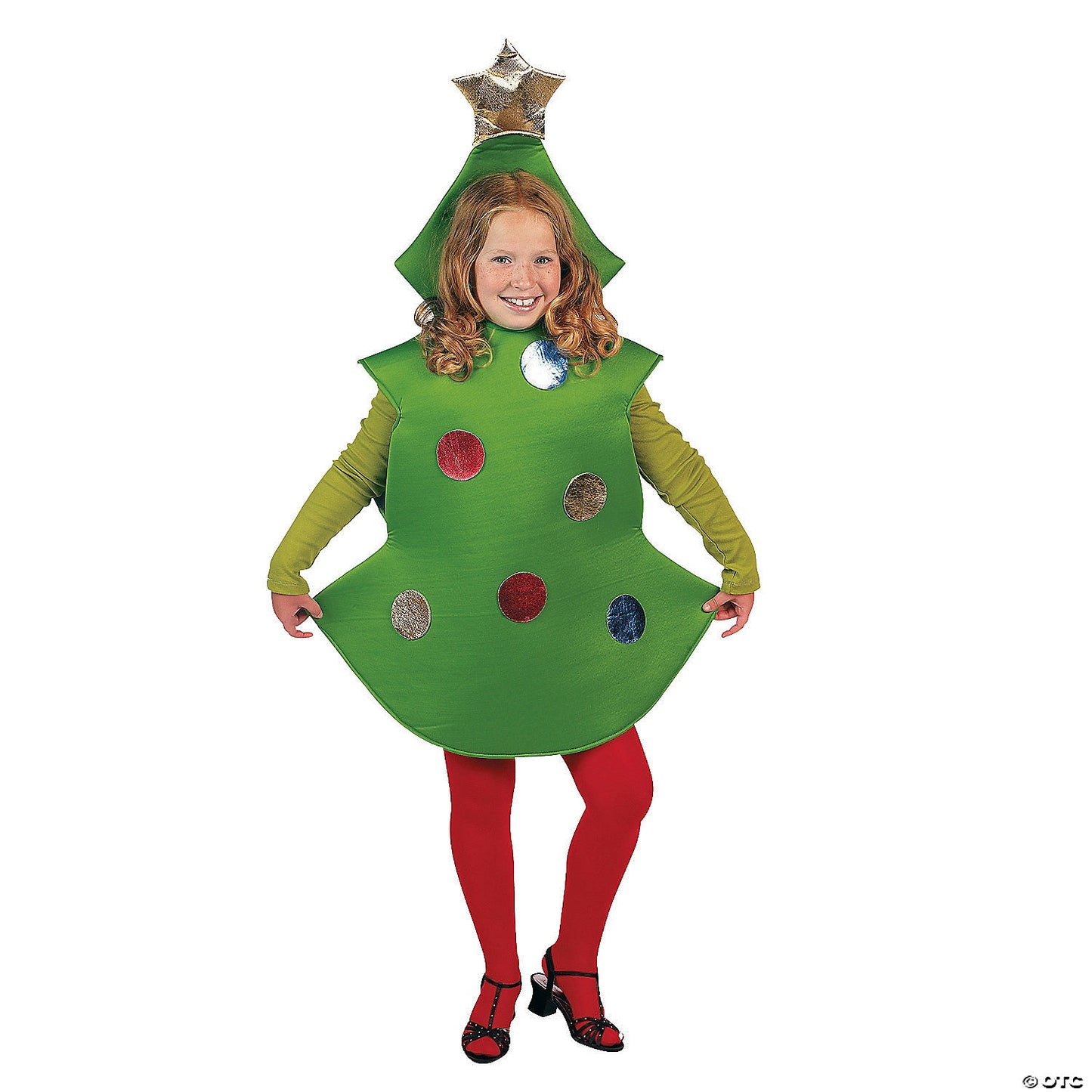 Kids Classic Christmas Tree Polyester Tunic Costume - One Size | USA Decoration®