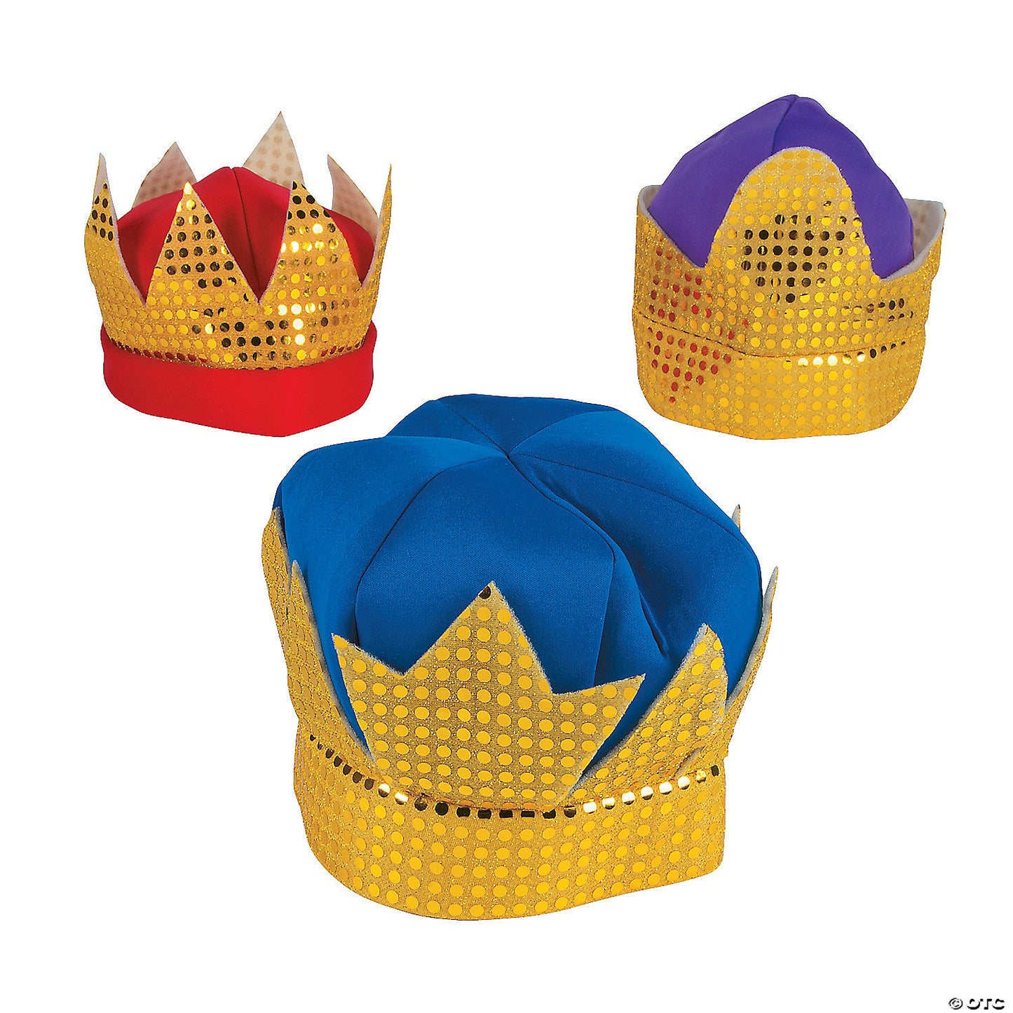 Kids Deluxe Kings‘ Crowns with Sequins - 3 Pc. | USA Decoration®