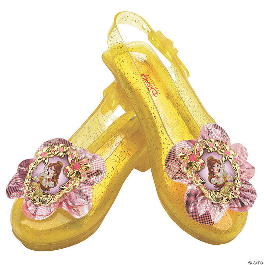 Kids Disney’s Beauty and the Beast Belle Yellow Sparkle Jelly Shoes | USA Decoration®