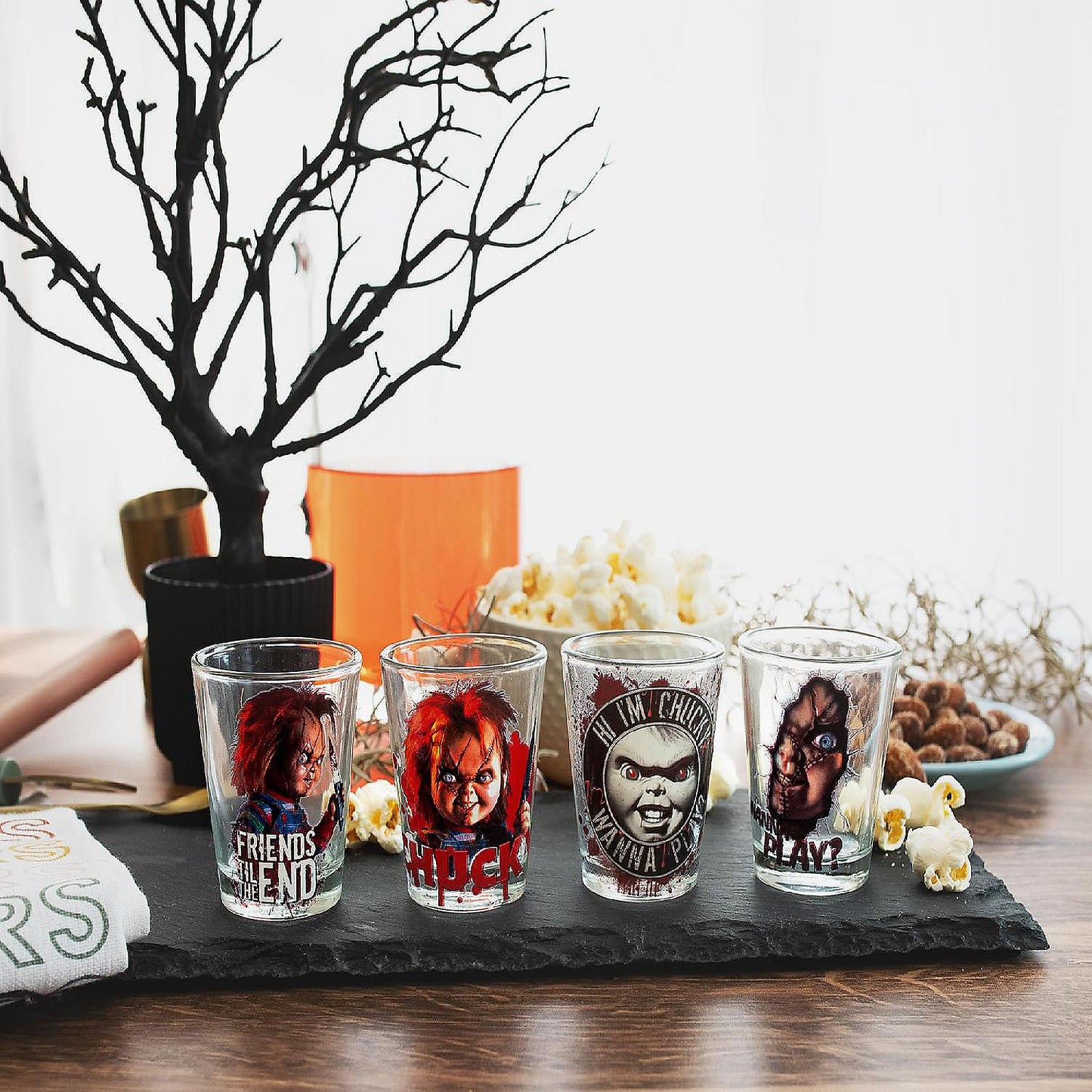 Kids Play Chucky 2-Ounce Mini Shot Glasses Set of 4 | USA Decoration®