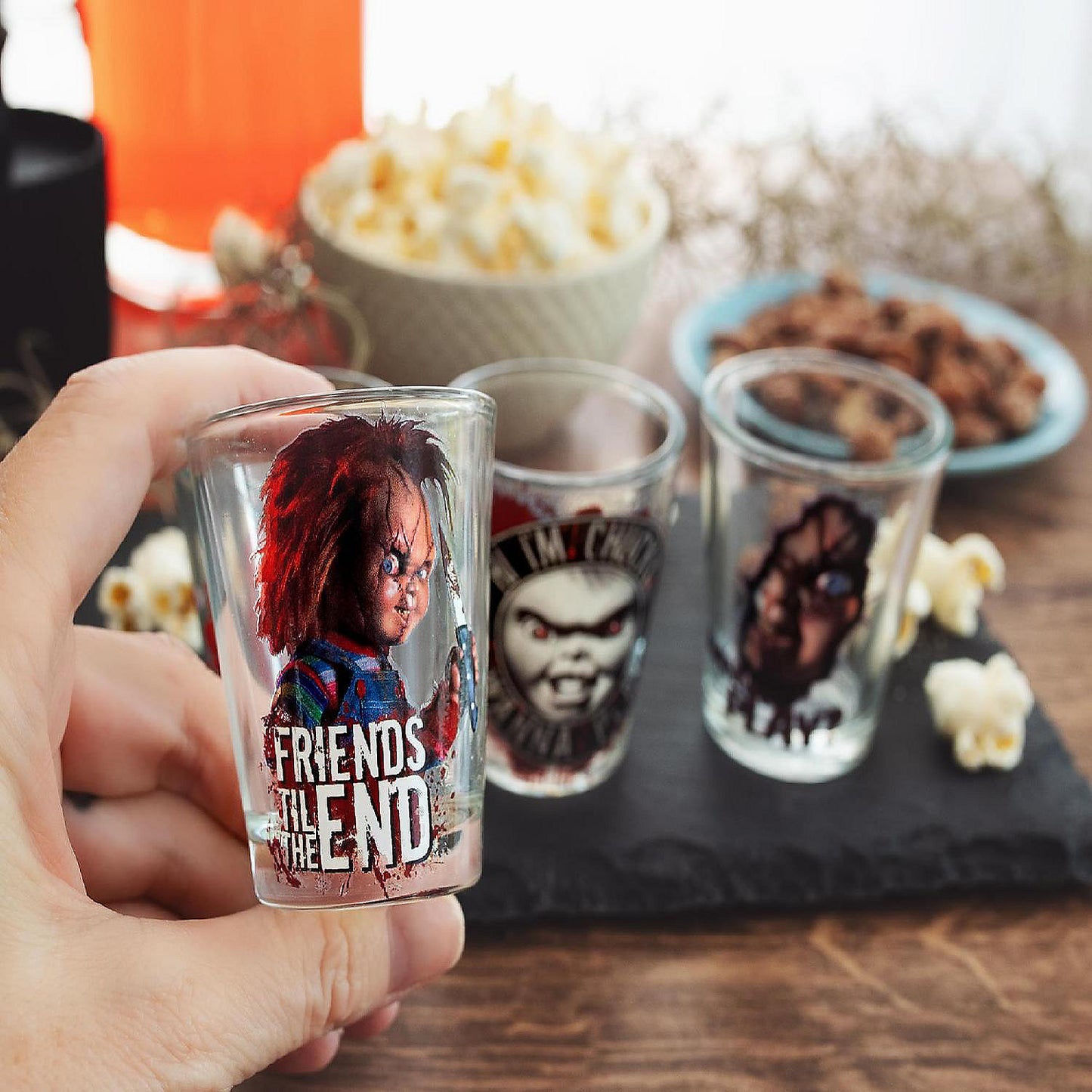 Kids Play Chucky 2-Ounce Mini Shot Glasses Set of 4 | USA Decoration®