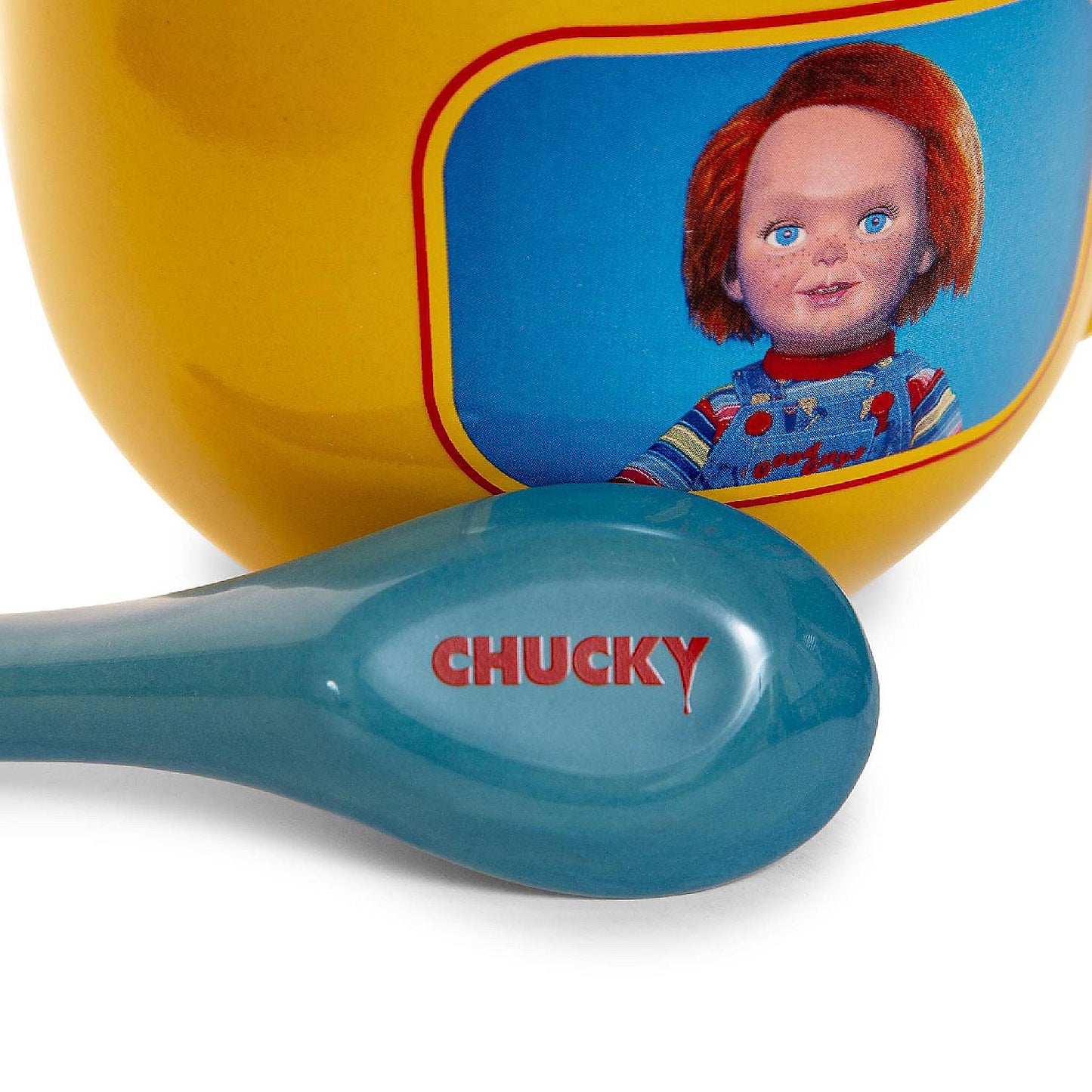Kids Play Chucky "Good Guys" Ceramic Soup Mug With Spoon Holds 24 Ounces | USA Decoration®