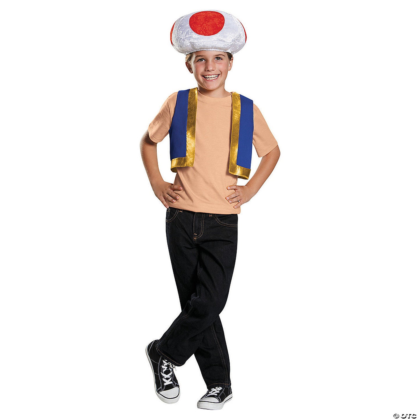Kids Super Mario Bros.™ Toad Costume Kit - up to Size 8 | USA Decoration®