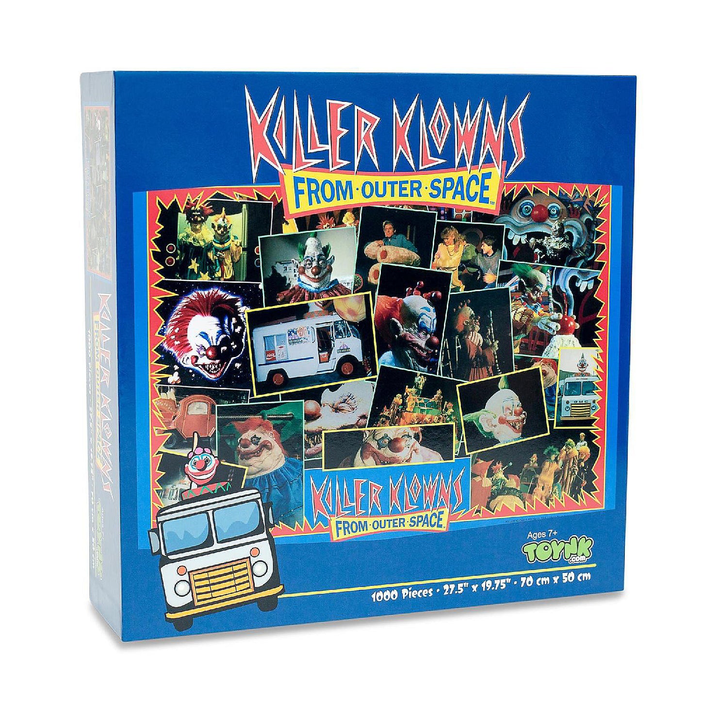 Killer Klowns From Outer Space Kollage A 1000-Piece Jigsaw Puzzle For Adults 28 x 20 Inches | USA Decoration®