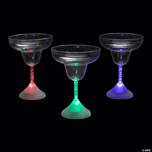 Light-Up Reusable Plastic Margarita Glasses - 6 Ct.