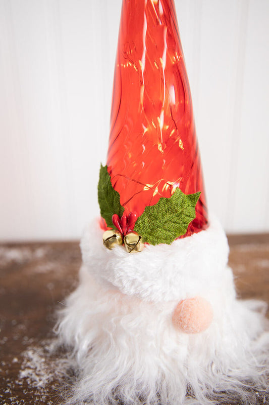 12 Inch Battery Operated Lighted Gnome Santa Christmas Decoration