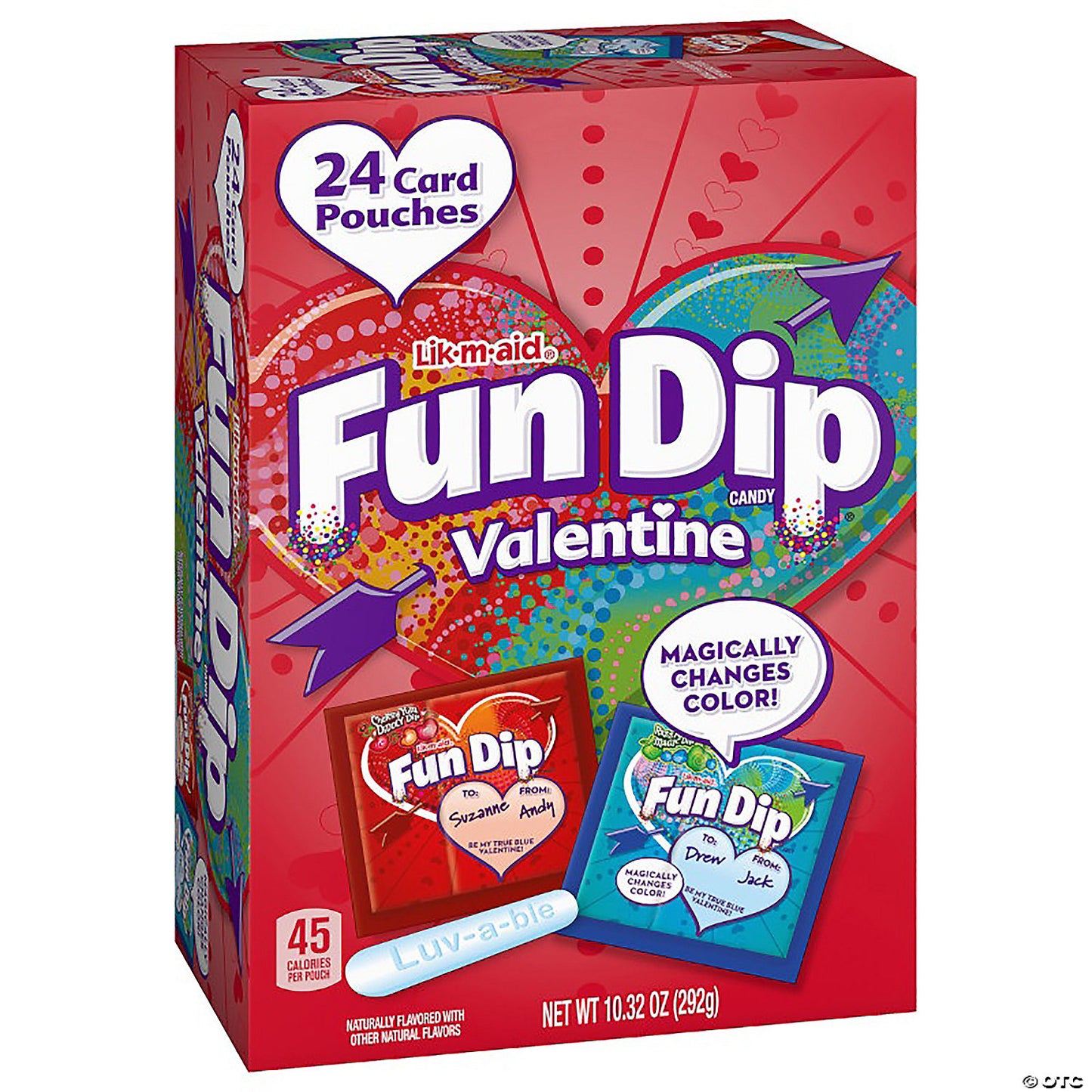 Lik-m-aid Fun Dip Valentine Exchanges for 24