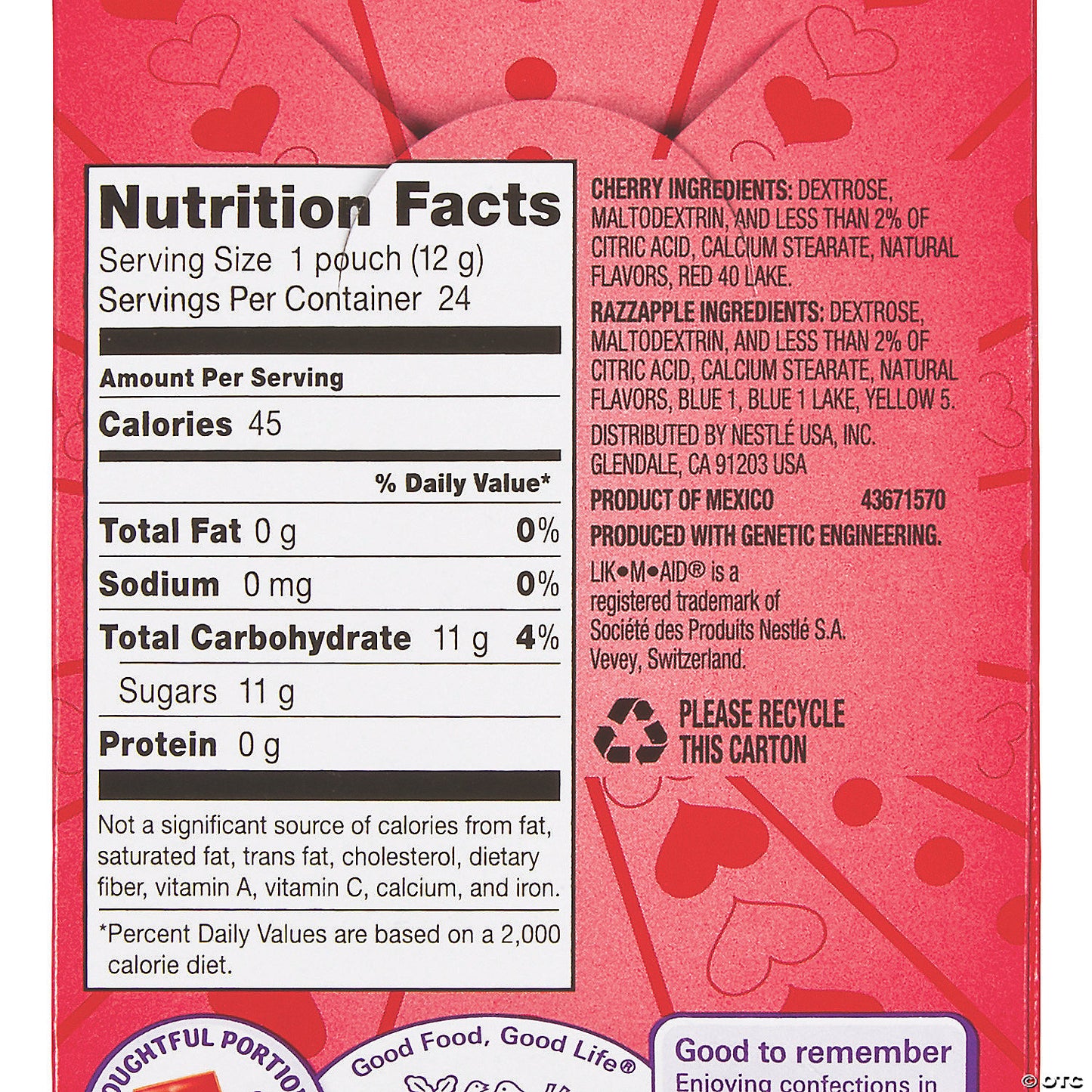 Lik-m-aid Fun Dip Valentine Exchanges for 24