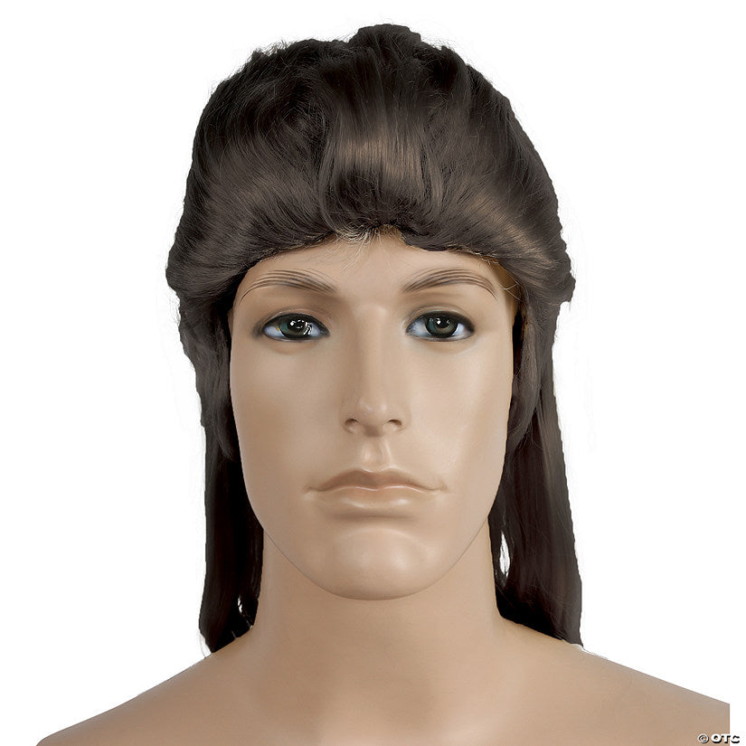 Rocker Long Mullet Wig Dark Brown 2 | USA Decoration®