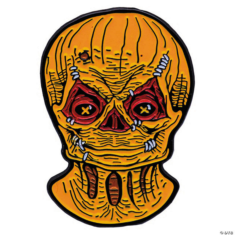 1 Piece(s): 1 1/2" Trick ’r Treat Sam Unmasked Monster Face Full-Color Enamel Pin | USA Decoration®