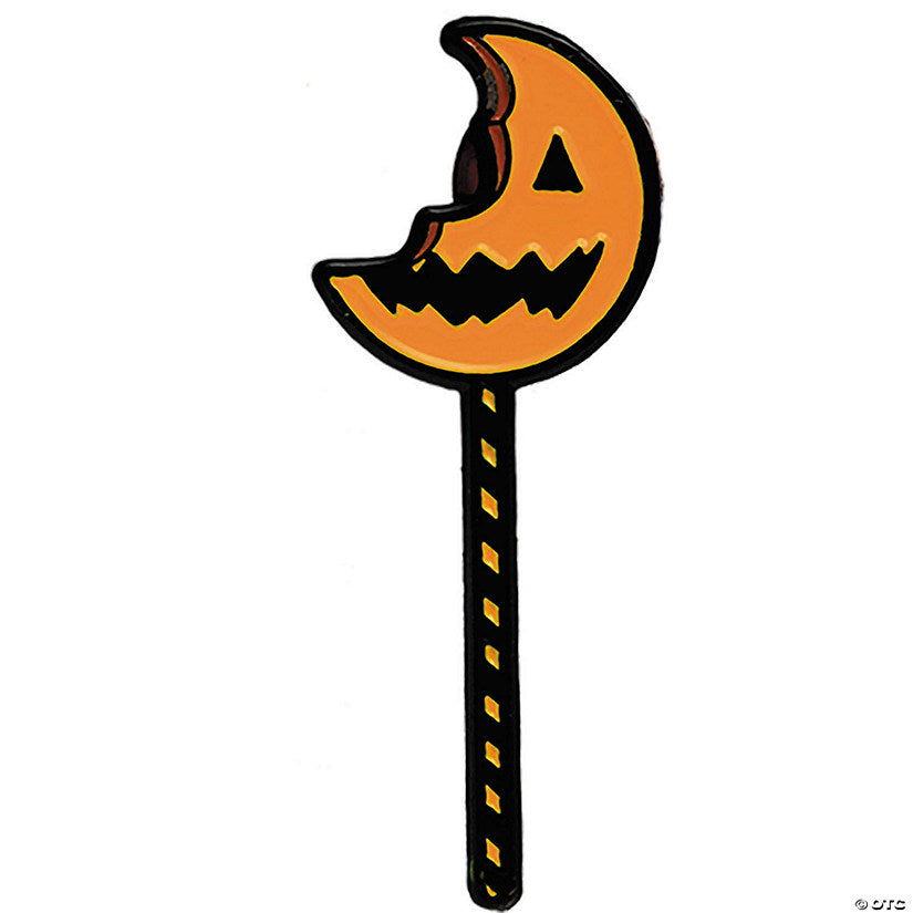 1 Piece(s): 1 1/2" Trick ’r Treat Bitten Lollipop Full-Color Enamel Pin | USA Decoration®
