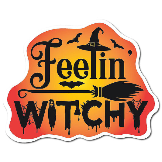 Magnet Me Up Halloween Feelin' Witchy Magnet Decal, 5x4" Automotive Magnet