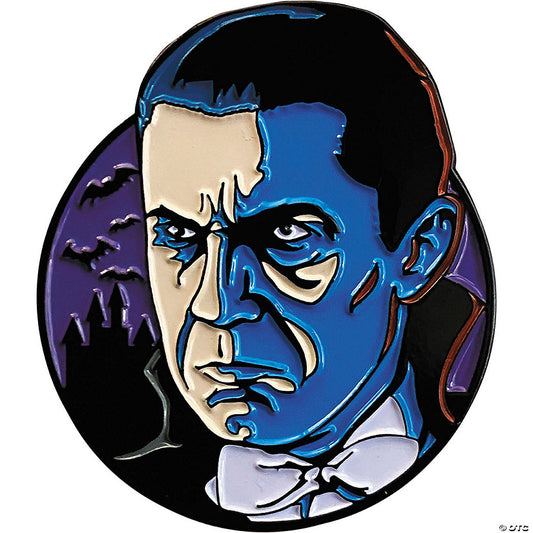 1 1/2" Dracula™ Bela Lugosi Dracula Character Face Full-Color Enamel Pin | USA Decoration®