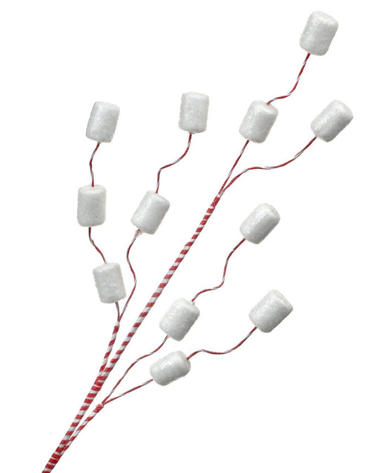 9 Inch Glitter Candy Marshmallow Spray Holiday Decoration