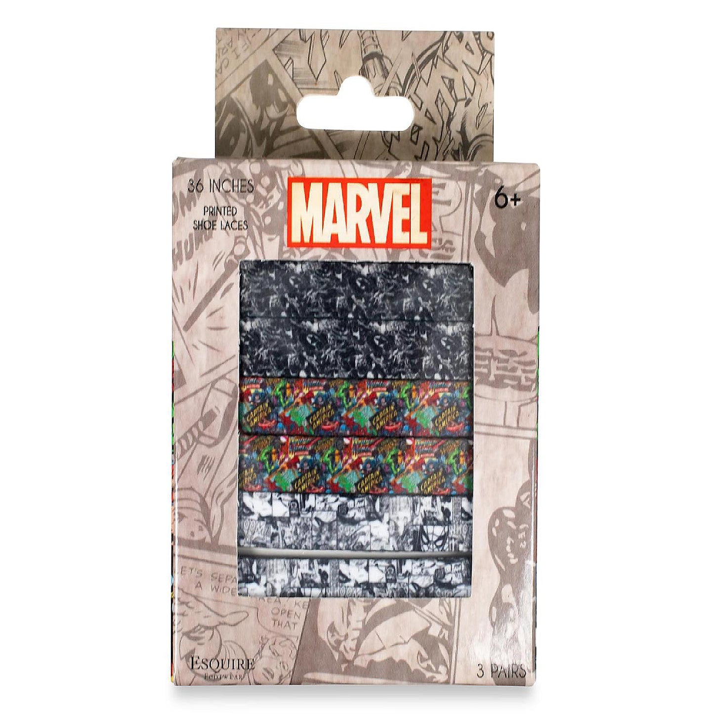 Marvel Printed Shoelaces, 3 Pairs | USA Decoration®