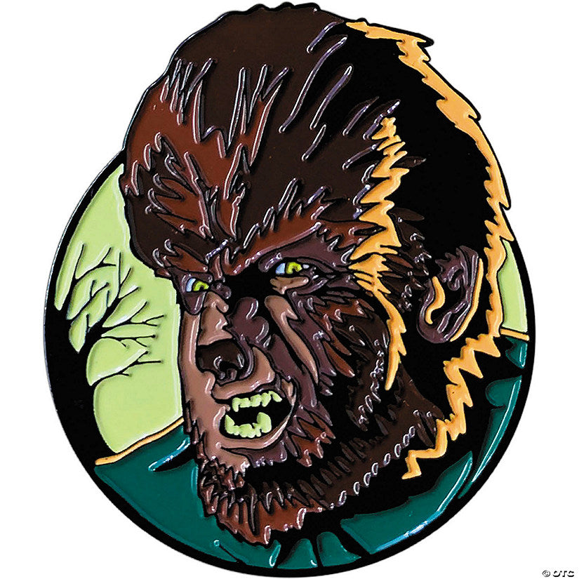 1 Piece(s): 1 3/4" The Wolf Man Wolf Man Character Face Full-Color Enamel Pin | USA Decoration®