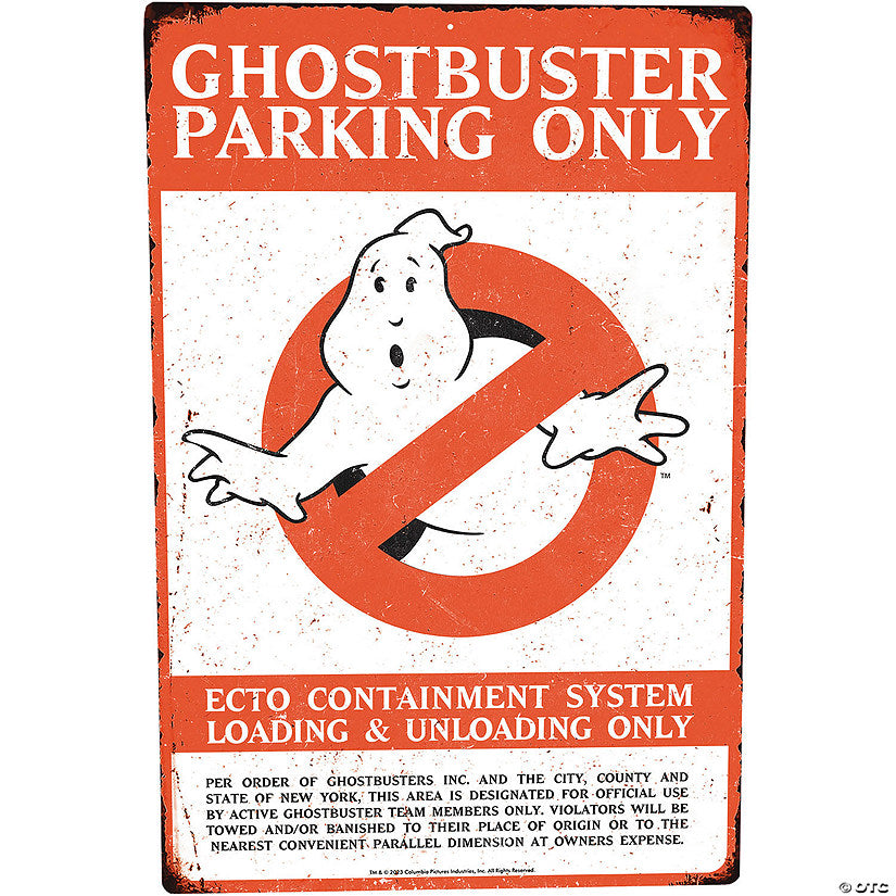 Ghostbusters™ Ghostbuster Parking Only Metal Sign | USA Decoration®