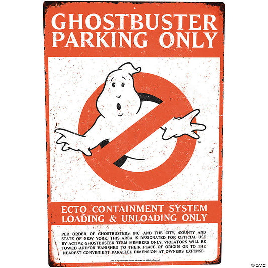 Ghostbusters™ Ghostbuster Parking Only Metal Sign | USA Decoration®