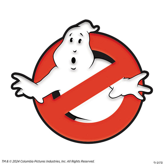 1 3/4" Ghostbusters™ No Ghost Symbol Glow-in-the-Dark Full-Color Enamel Pin | USA Decoration®