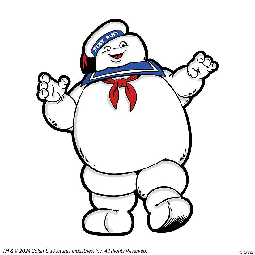 2 1/4" Ghostbusters™ Stay Puft Marshmallow Man Full-Color Enamel Pin | USA Decoration®