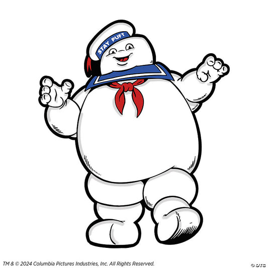 2 1/4" Ghostbusters™ Stay Puft Marshmallow Man Full-Color Enamel Pin | USA Decoration®