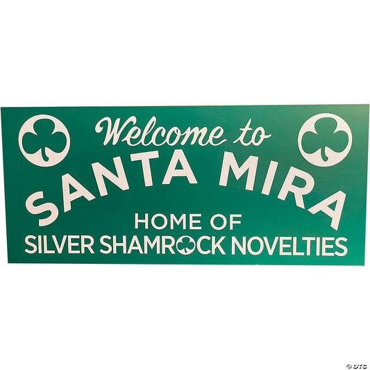 Halloween 3: Season of the Witch™ Santa Mira Wood Sign Halloween Decoration | USA Decoration®