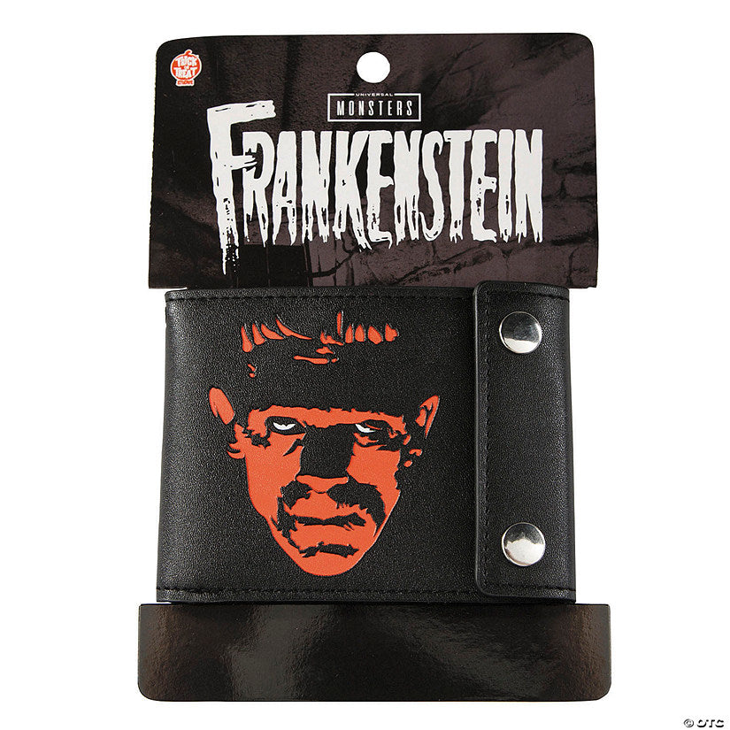 4 1/2" x 3 1/2" Universal Classic Monsters Frankenstein™ Black Leather Wallet | USA Decoration®
