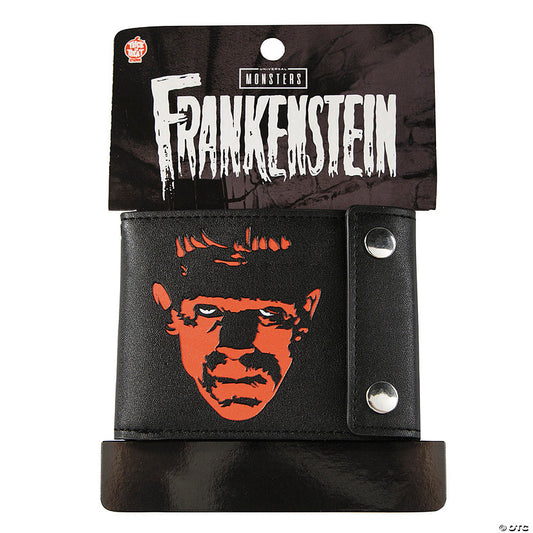 4 1/2" x 3 1/2" Universal Classic Monsters Frankenstein™ Black Leather Wallet | USA Decoration®