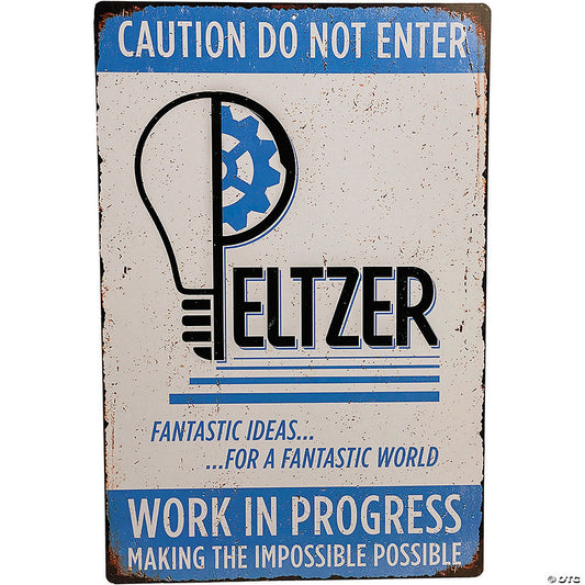 12" x 18" Gremlins™ Peltzer Workshop Metal Sign Halloween Decoration | USA Decoration®