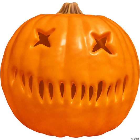 10" Trick ’r Treat™ Sam’s Light-Up Pumpkin Decoration | USA Decoration®