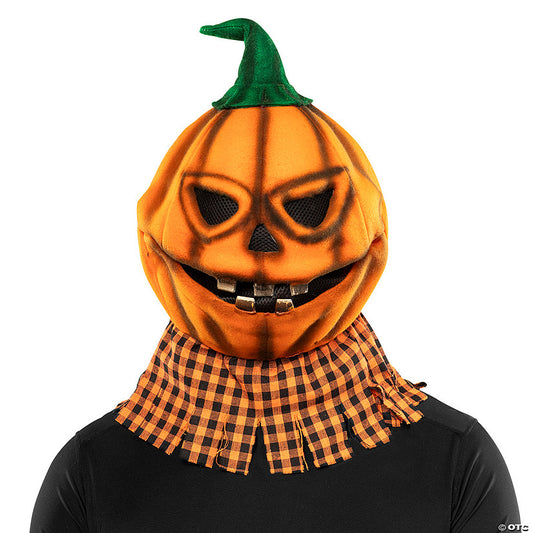 1 Piece(s): Adults Scarecrow Pumpkin Head Halloween Mask with Hat – One Size | USA Decoration®