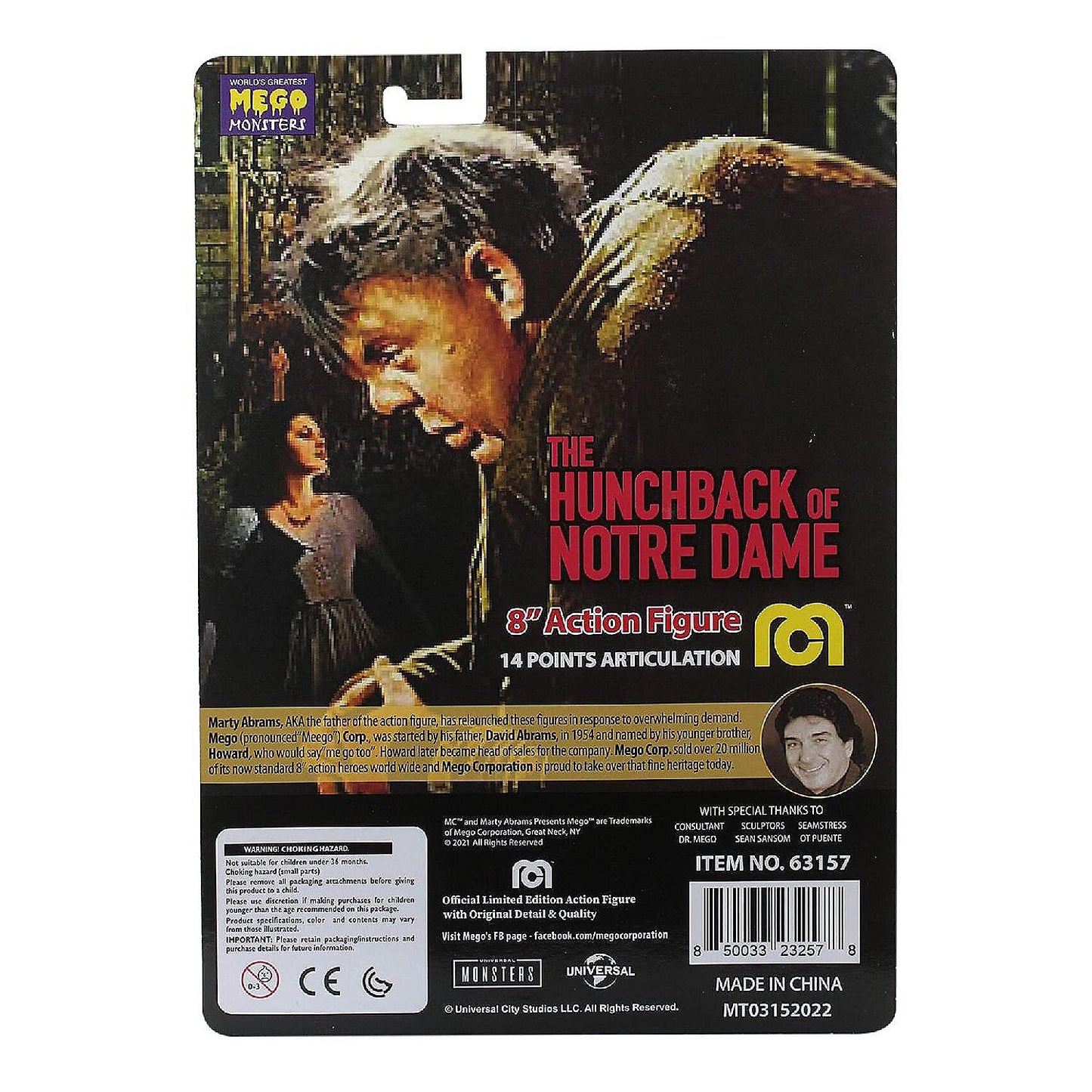 Mego Universal Monsters Hunchback of Notre Dame 8 Inch Action Figure | USA Decoration®
