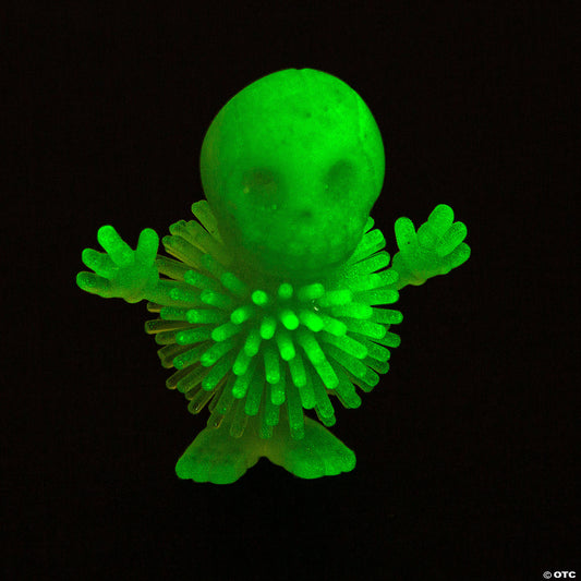 Mini Glow-in-the-Dark Skeleton Porcupine Characters - 12 Pc.