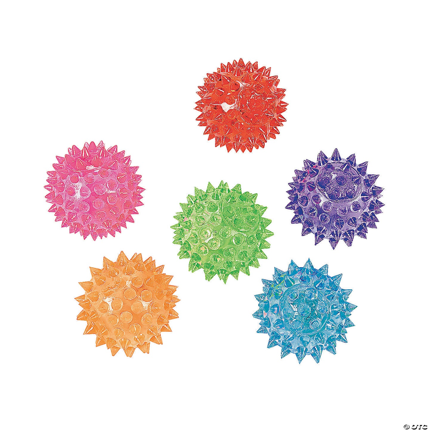 Mini Light-Up Spike Balls - 12 Pc. | USA Decoration®