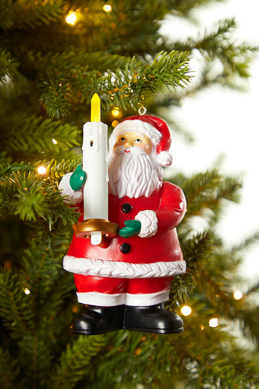 Mr. Christmas Goodnight Lights Santa Ornament