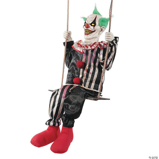 Swinging Chuckles the Clown Animated Prop Halloween Decoration | USA Decoration®