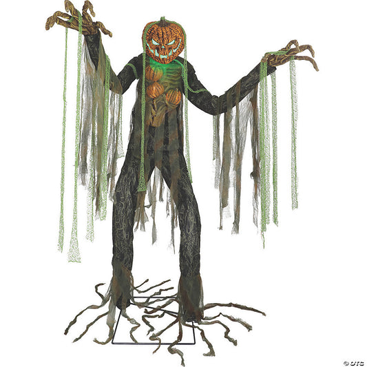 7 Ft. Animated Light-Up Root of Evil Jack-O’-Lantern Tree Monster Halloween Decoration | USA Decoration®