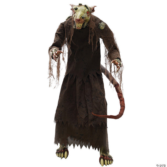 5 Ft. Mangey Rat Animated Prop Standing Halloween Decoration | USA Decoration®