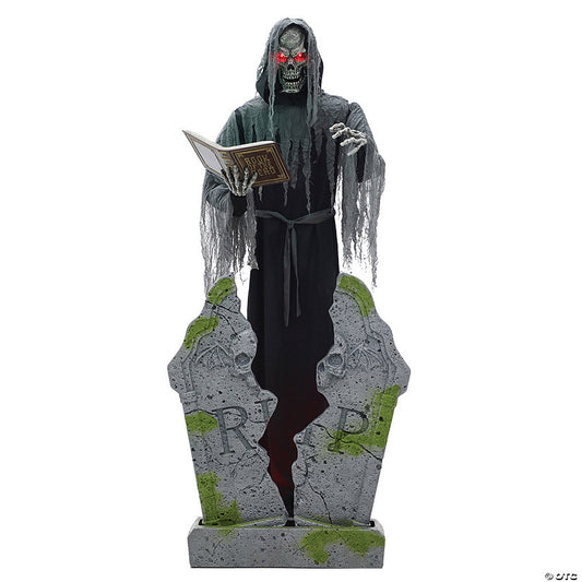 7 Ft. Soul Stealer Black Grey Animated Prop Halloween Decoration | USA Decoration®