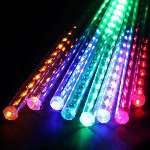 Meteor Snowfall 144 LED Lights 8 tubes 30cm 7 FT long | USA Decoration®