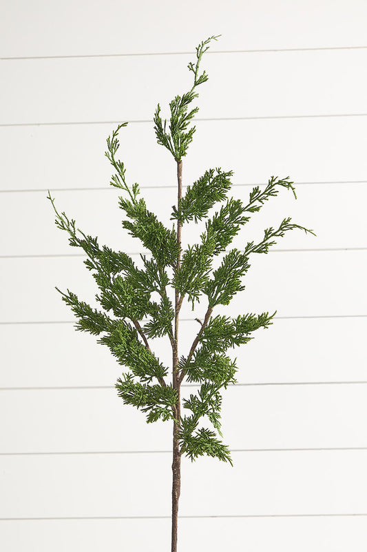 38" Real Touch Cyprus Spray for Lifelike Greenery and Seasonal Decoration