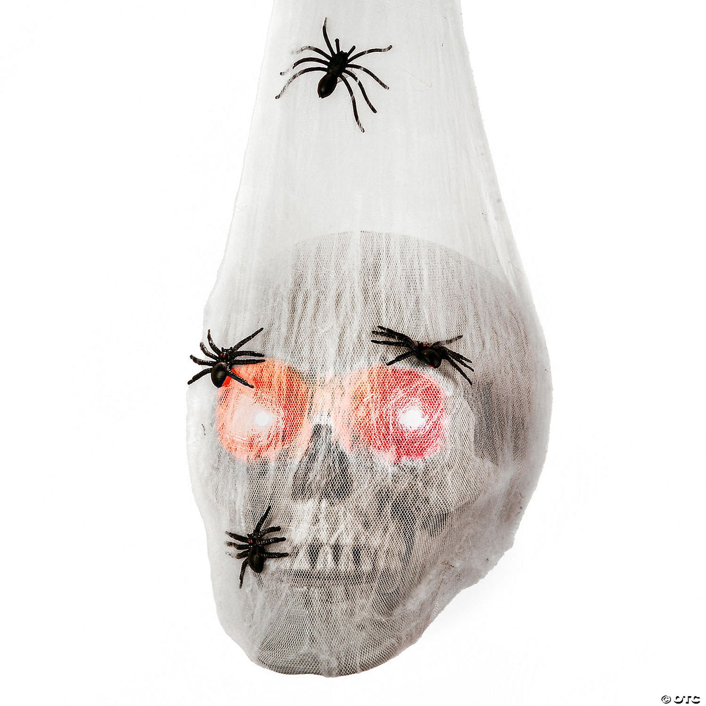 National Tree Company 27 in. Animated Halloween Hanging Skull, Sound Activated | USA Decoration®