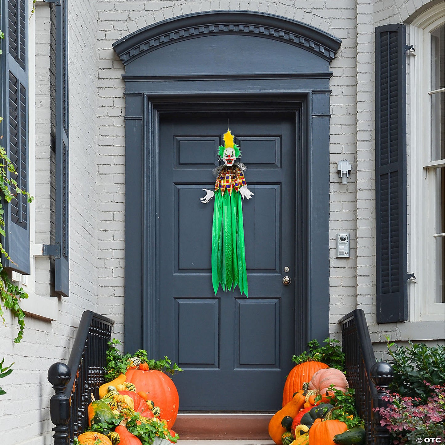 National Tree Company 39 in. Hanging Animated Halloween Clown, Sound Activated | USA Decoration®