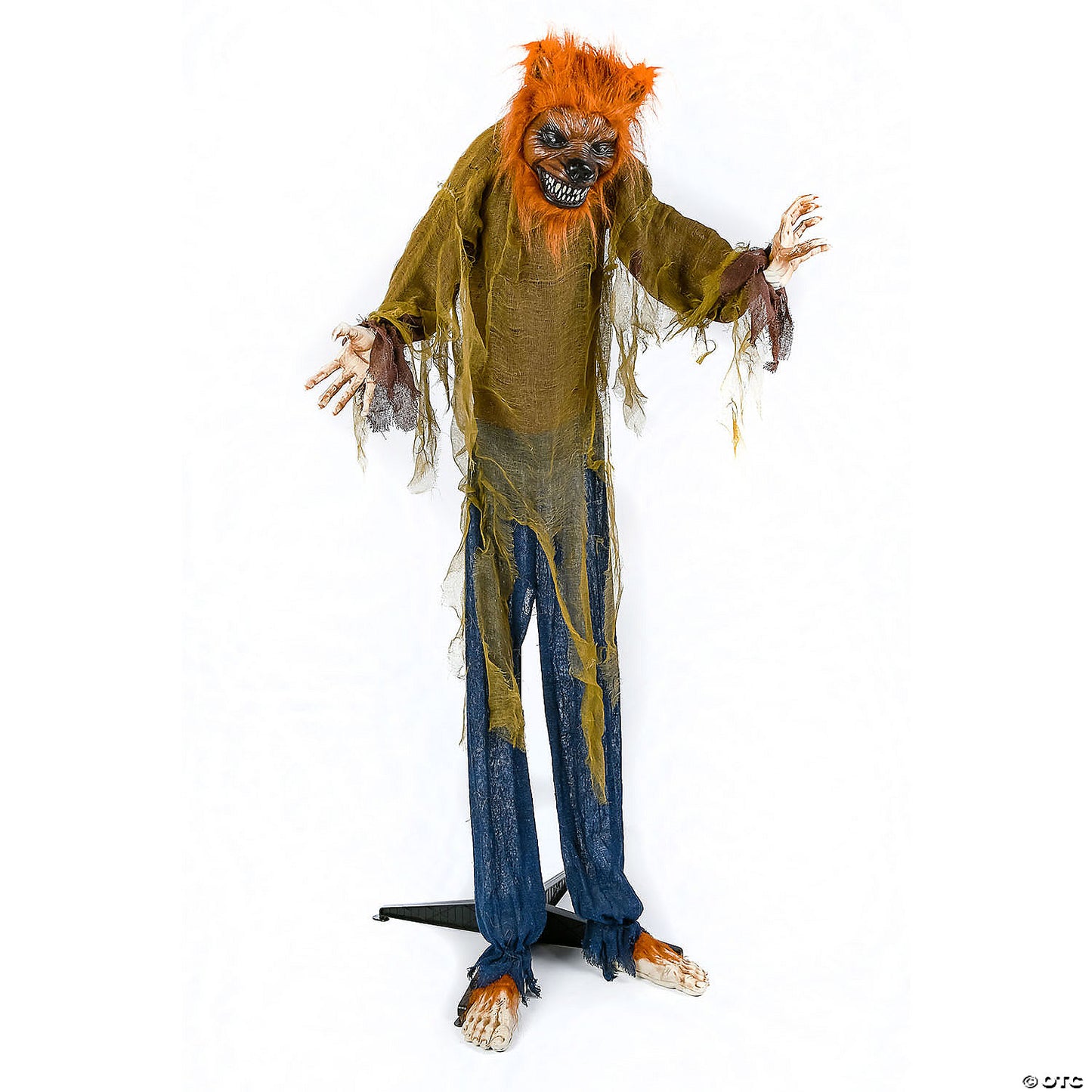 National Tree Company 63 in. Animated Halloween Werewolf, Sound Activated | USA Decoration®