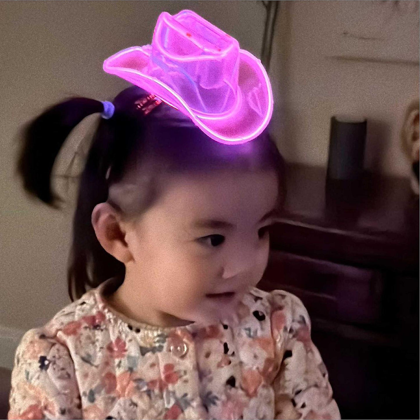NEON COWBOY Mini Pink Lighting Hat Cowgirl | USA Decoration®